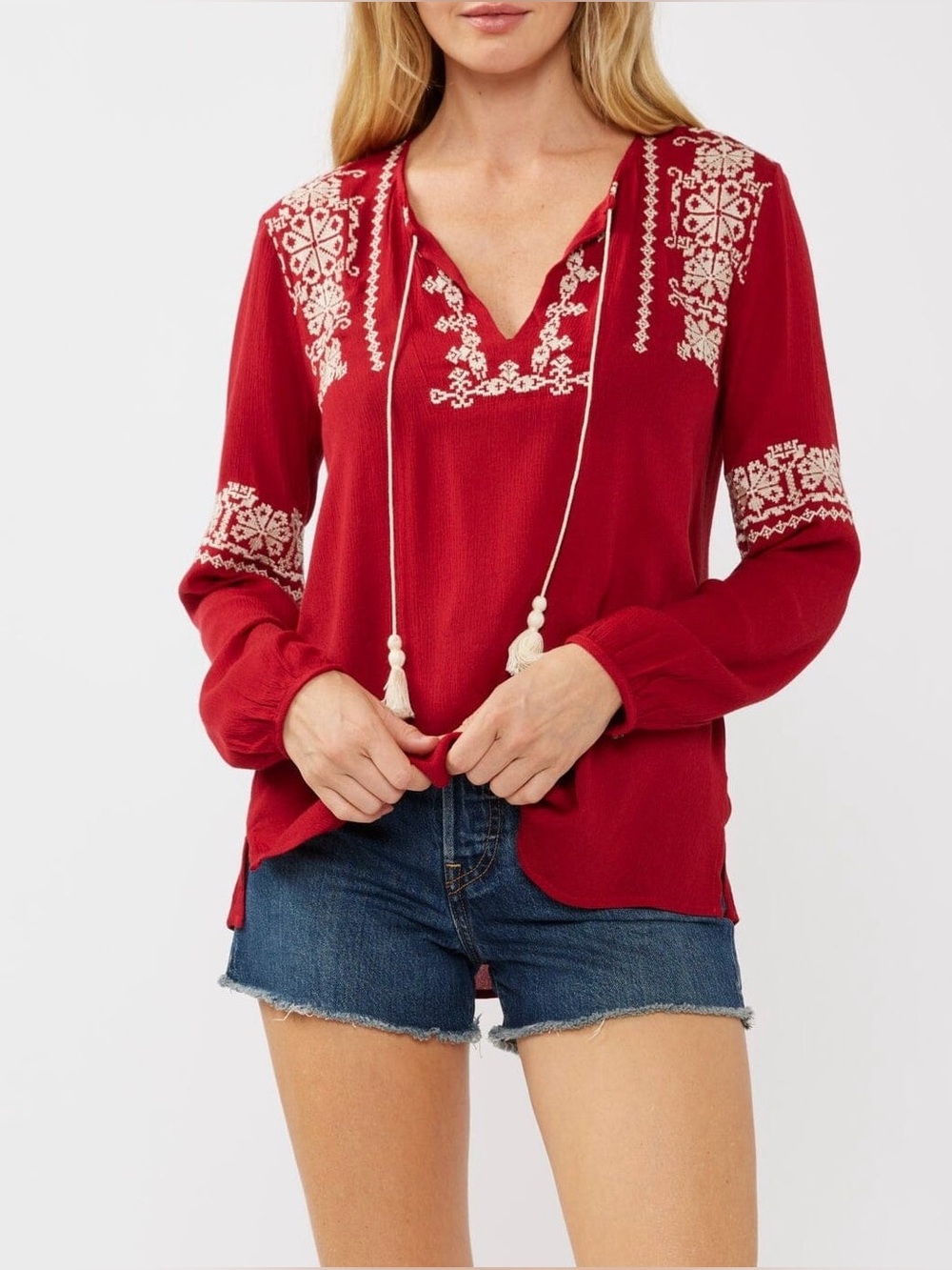 Love Stitch Stella Embroidered Bohemian Blouse size S